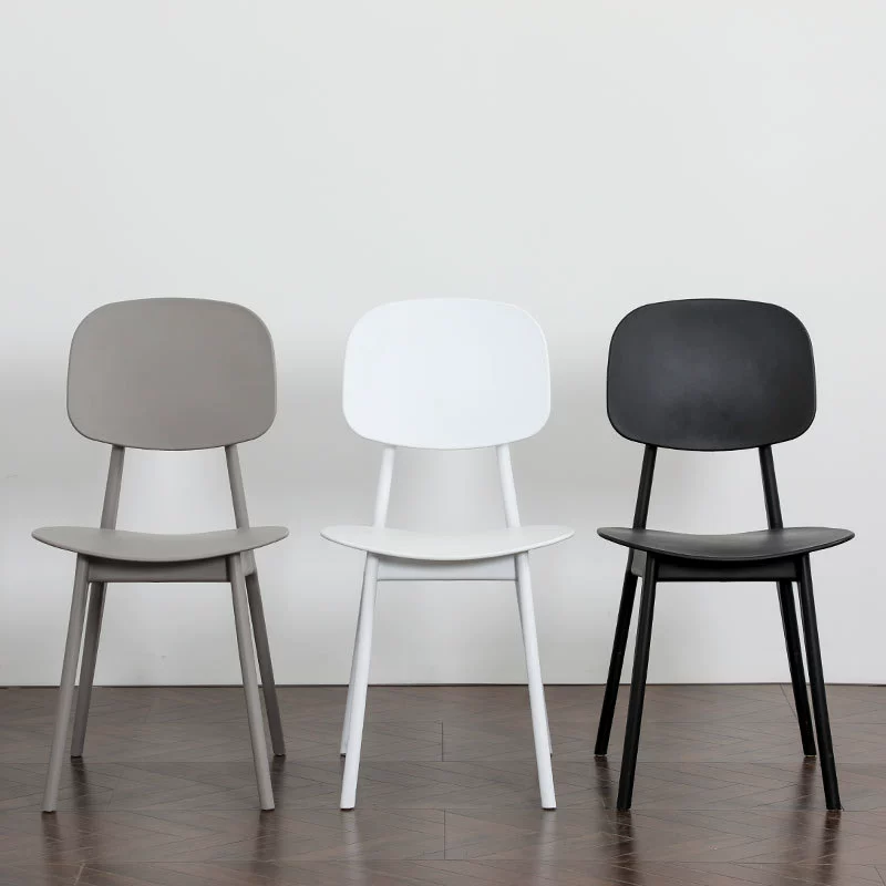 Minimalist Solid Wood Plain Back Dining Chair